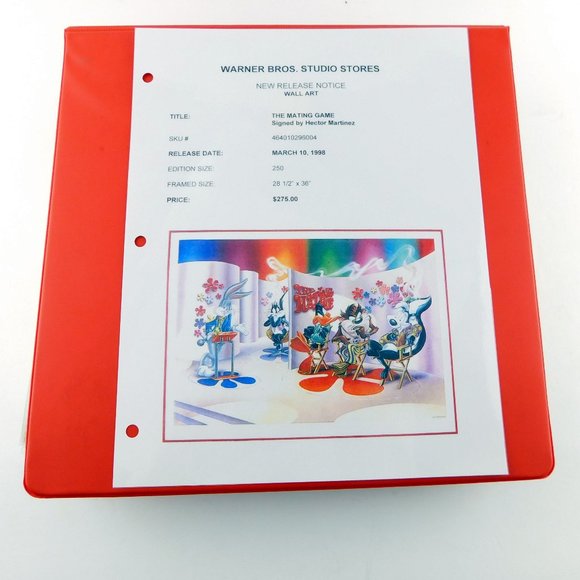 Mating Game PEPE LE PEW WB Gallery Binder Sheet - Picture 1 of 4